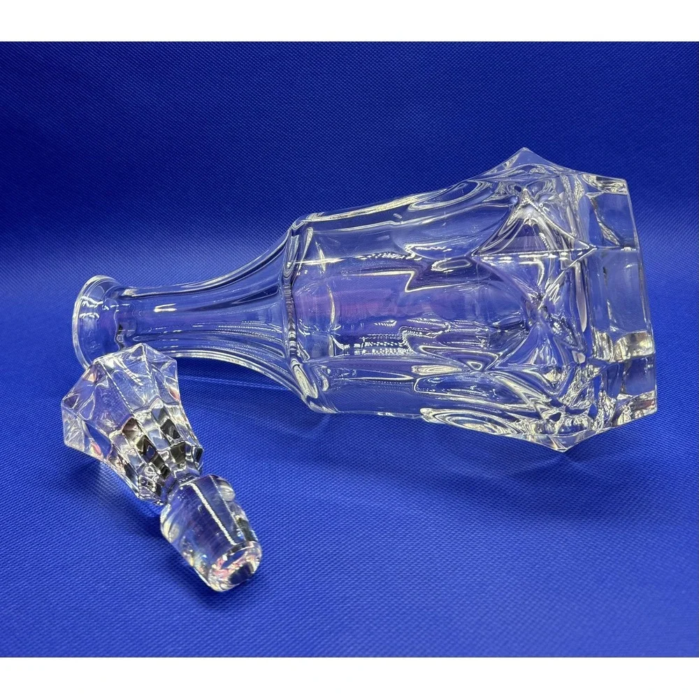 Vintage Bohemian‎ Czech Cut Clear Crystal Glass Wine Decanter